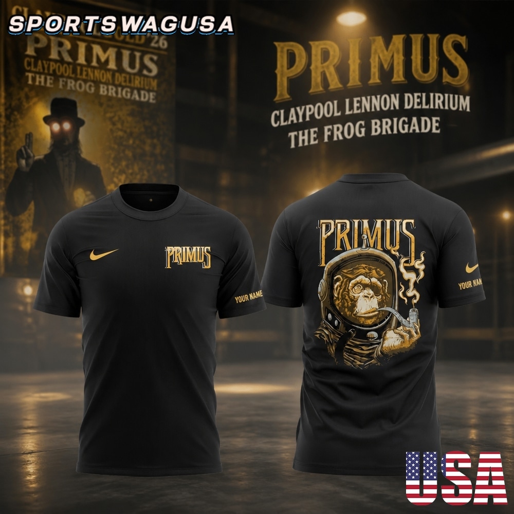 Primus ClaypoolGold 2026 Tour T Shirt, Rock Music Shirt