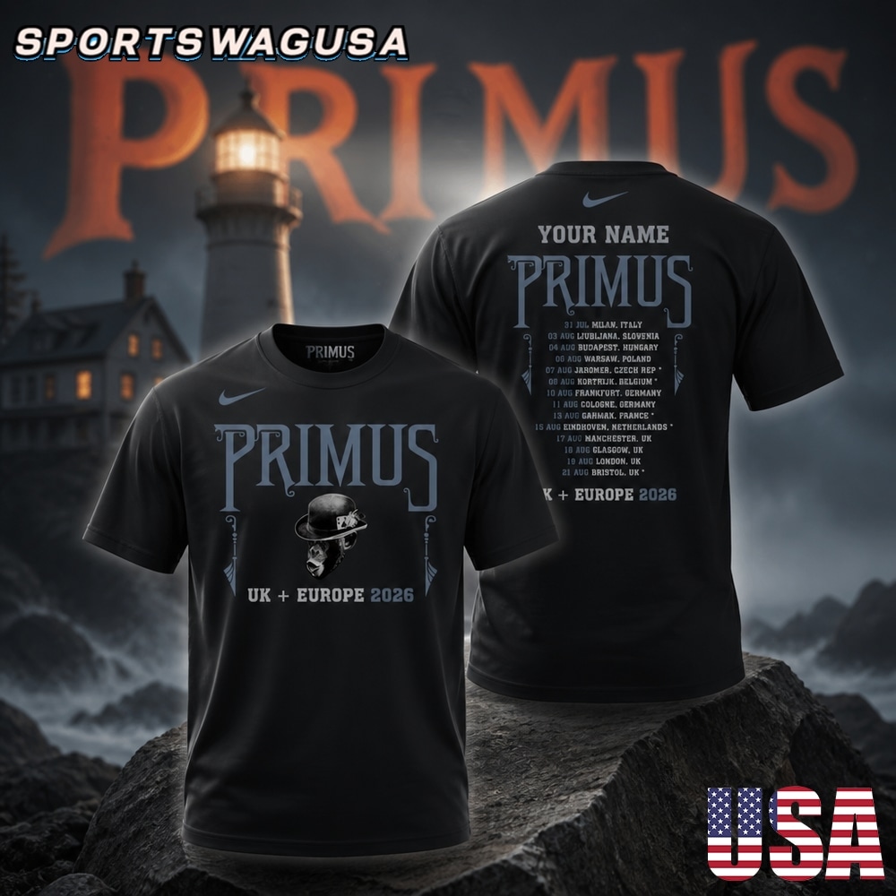 Primus UK Europe 2026 Tour T Shirt, Rock Band Concert Shirt, Graphic Tee