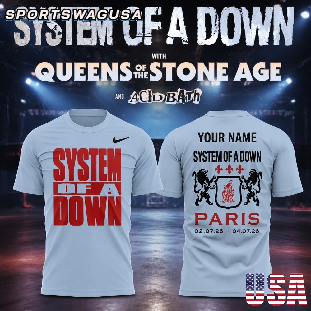 System Of A Down Paris 2026 T Shirt, Rock Band Concert Shirt