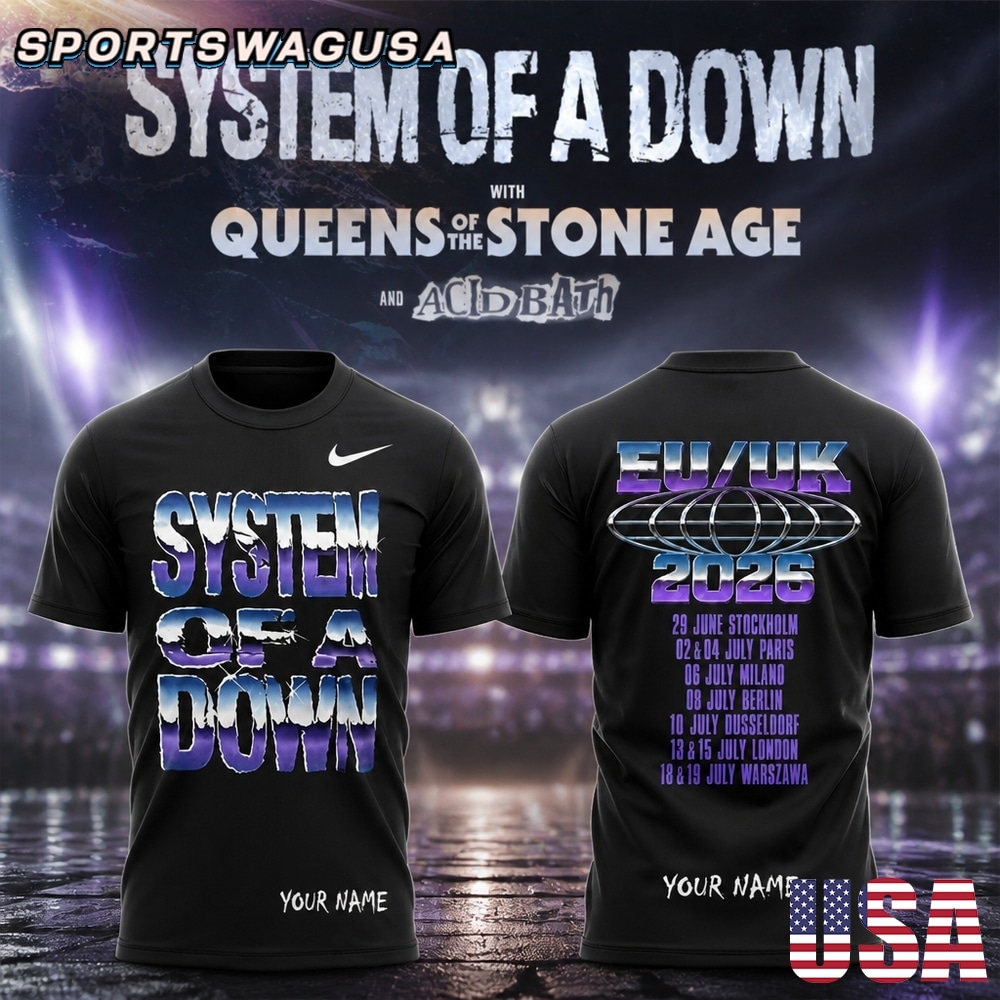 System of a Down Queens of the Stone Age 2026 T Shirt, SOAD Concert Shirt, Unisex Band Tour Merch