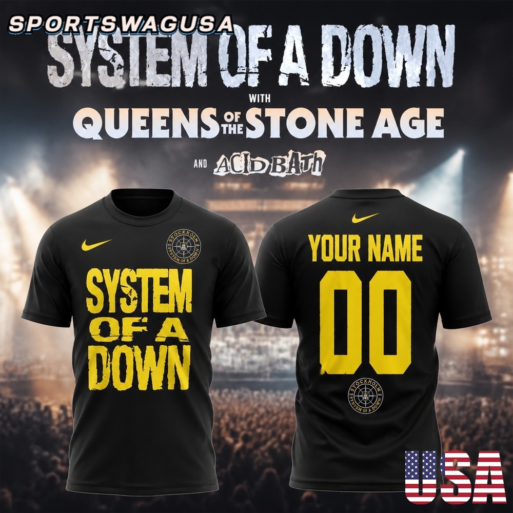 System of a Down Queens of the Stone Age 2026 T Shirt, SOAD Concert Tee