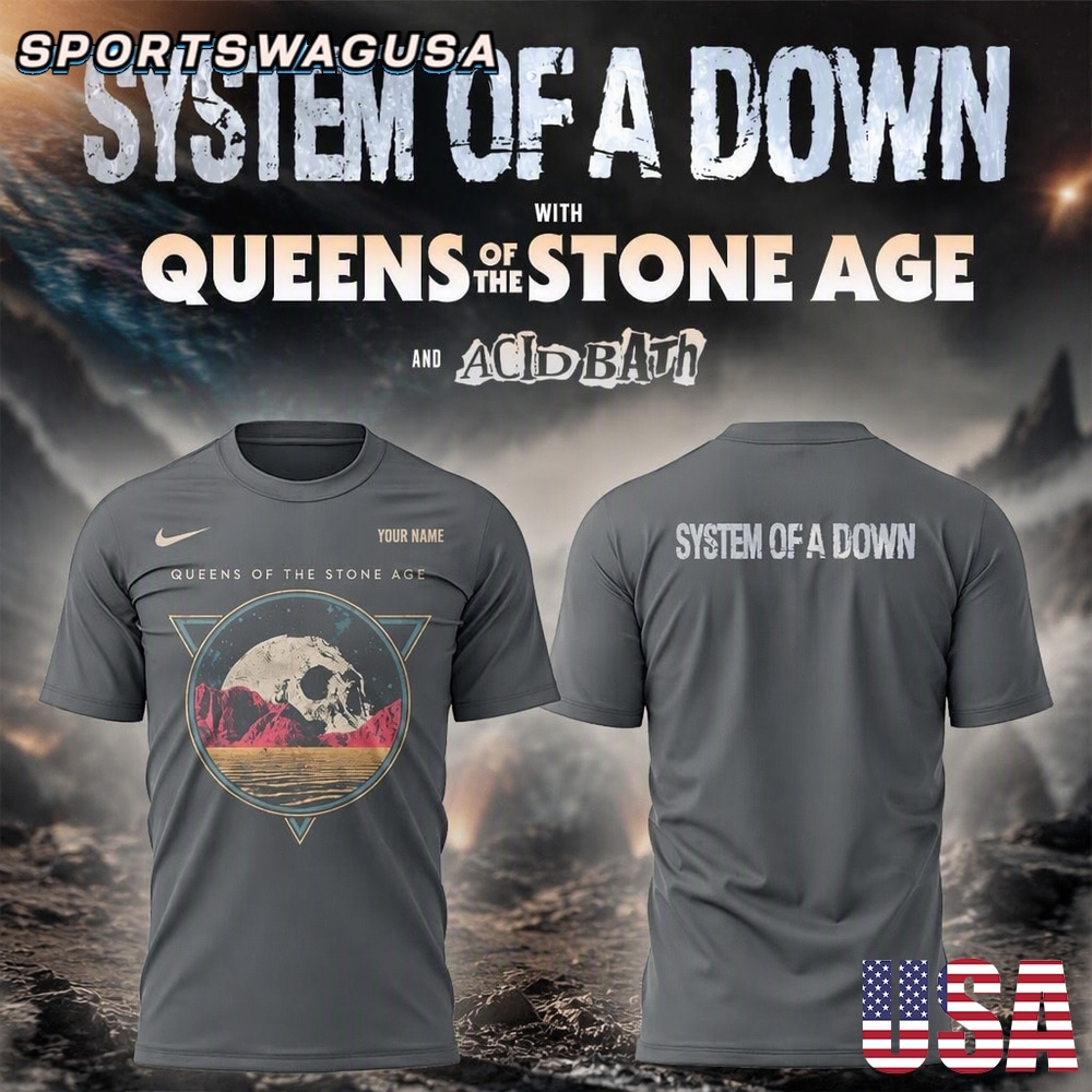 System Of A Down Queens Of The Stone Age T Shirt, Rock Band Shirt, Concert Tee