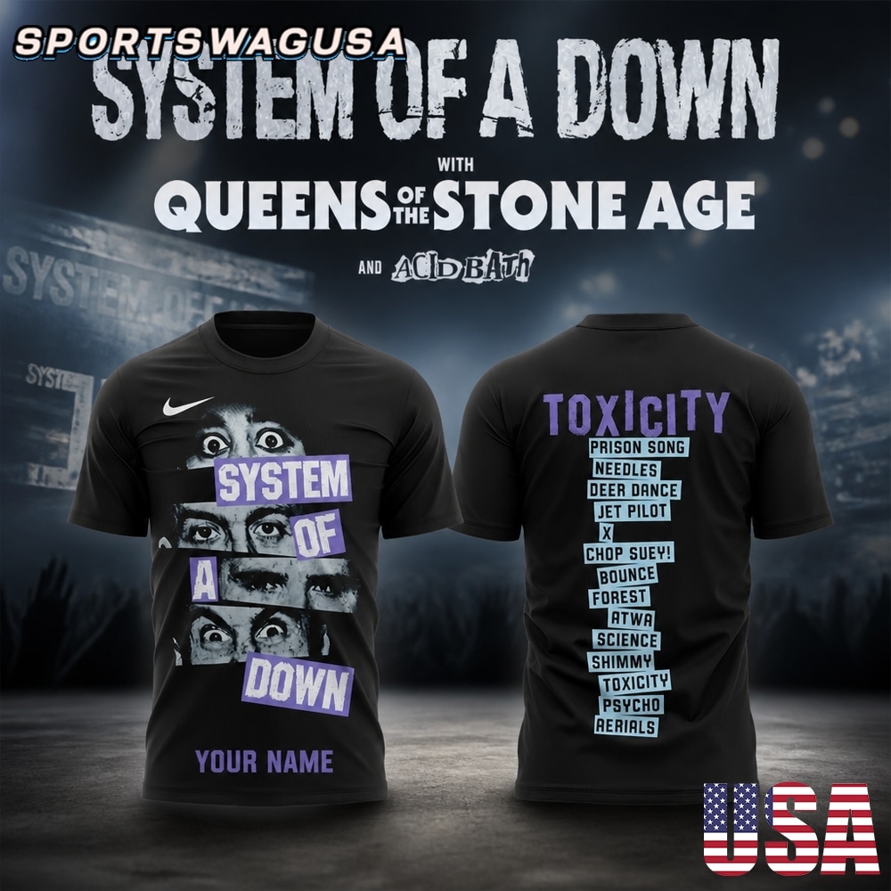 System Of A Down Queens Of The Stone Age T Shirt, Rock Music Shirt, Concert Tee