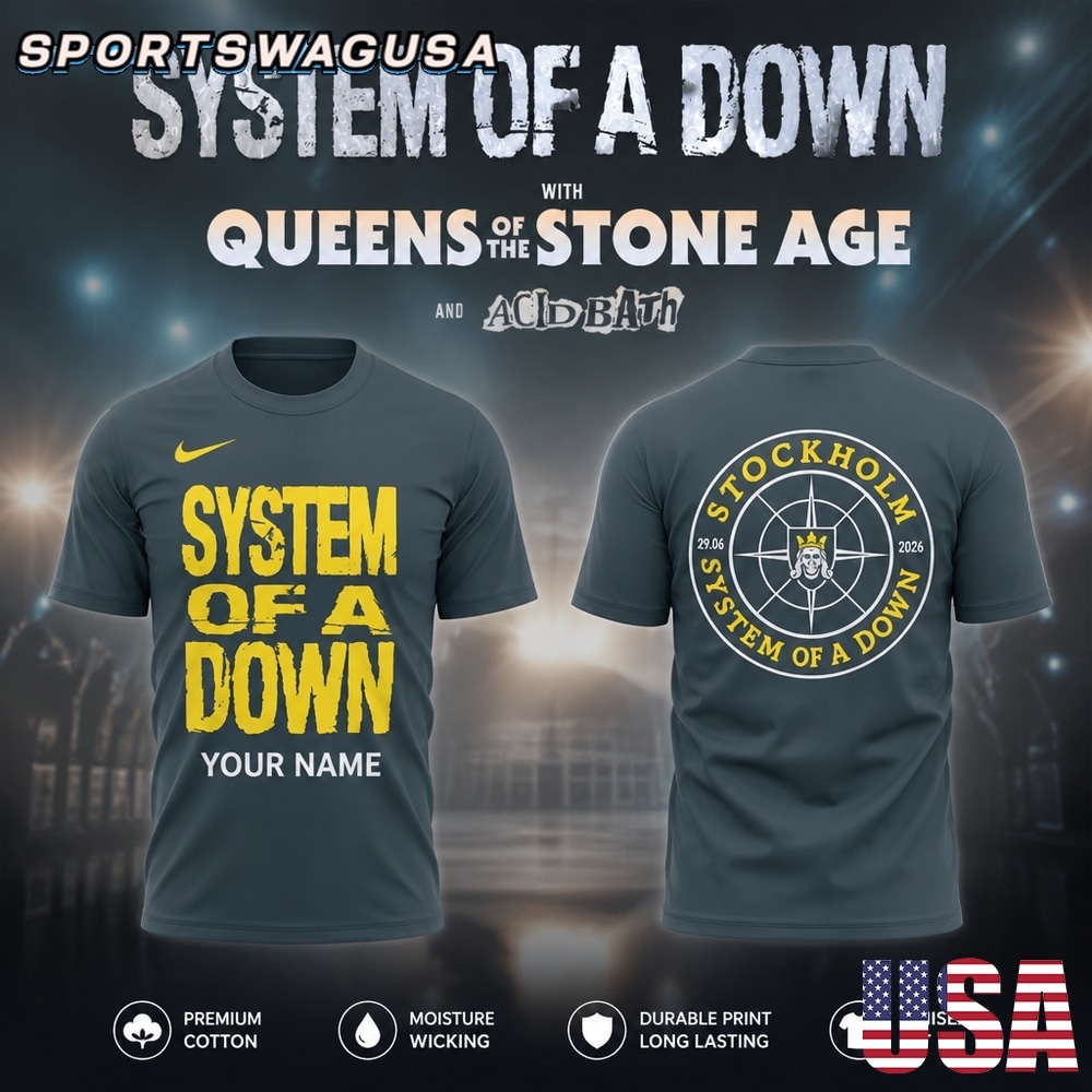 System Of A Down Stockholm 2026 Personalized T Shirt, Custom Name Tour Shirt