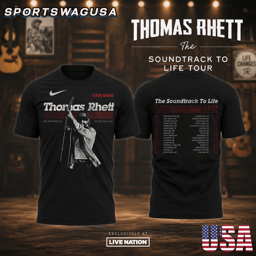 Thomas Rhett Soundtrack To Life Tour 2026 Personalized Concert T Shirt